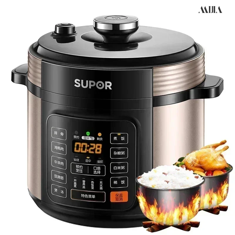 6L Large Capacity Intelligent Reservation Type Home Electric Pressure Cooker Rice Cooker