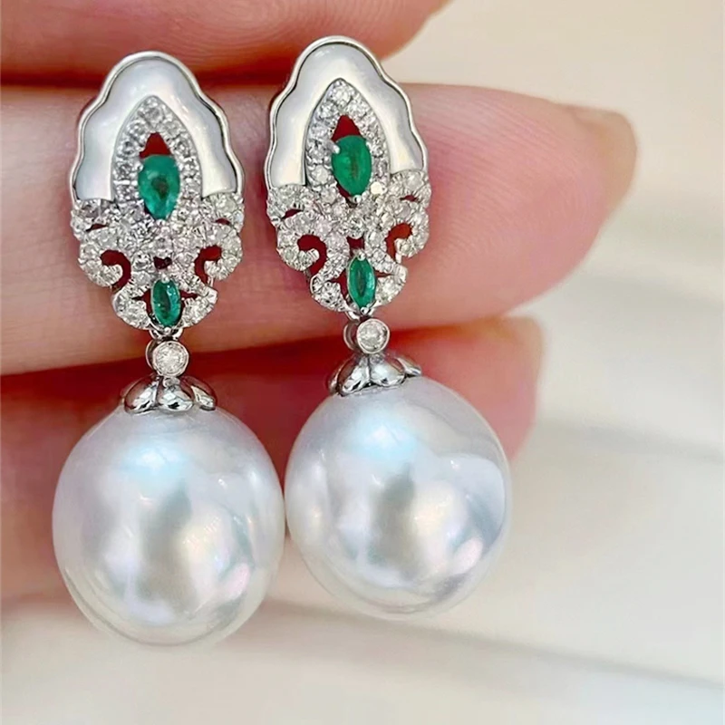 

Женские серьги-подвески из серебра 925 пробы, 10-11 мм