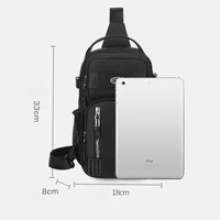 Les sacs à bandoulière neutres pour hommes et femmes conviennent aux voyages, comprenant des sacs à bandoulière et des sacs de voyage, un sac de poitrine pour hommes 4