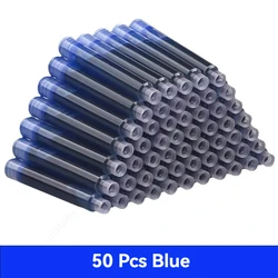 Vibrant Fountain Pen Ink Cartridge Set - Refillable Ink (50 pcs blue)