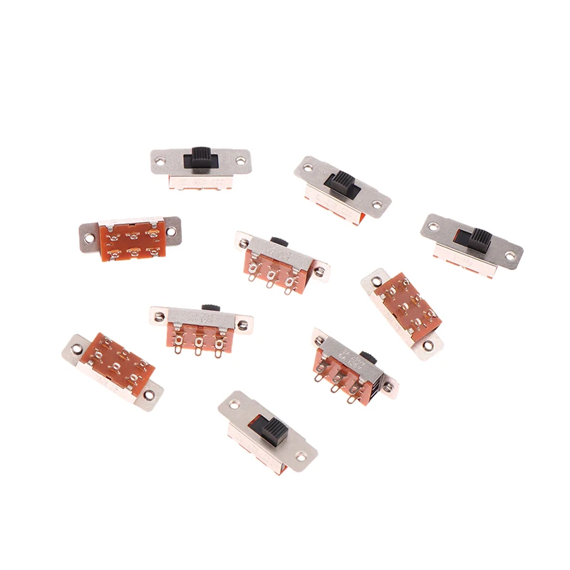 /KQM/10Pcs 6P SS23F19 솔더 핀 2 위치 슬라이드 스위치 고전류 자동차 냉장고 진공 청소기 전기 자동차 스위치