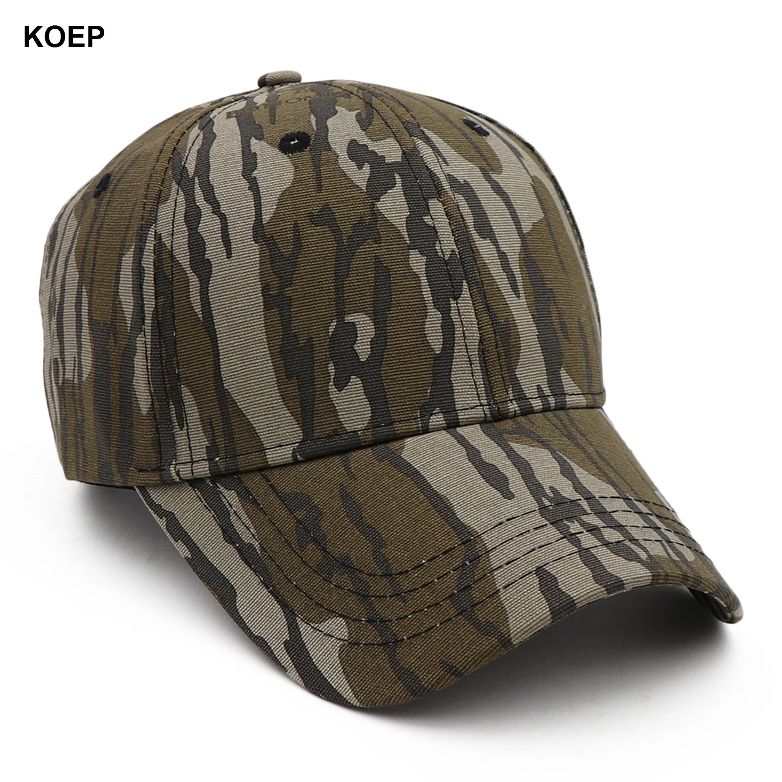 KOEP Outdoor Fishing Caps Jungle Bottomland Camouflage Baseball Cap Hunting Hat Cotton Dad Snapback Hats Bulrush Leaves KBMO9