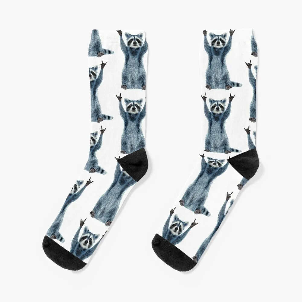 Raccoon Shirt-Cool Nature Raccoon Tee Cute Raccoon Classic Socks colored Argentina Stockings compression Mens Socks Women's