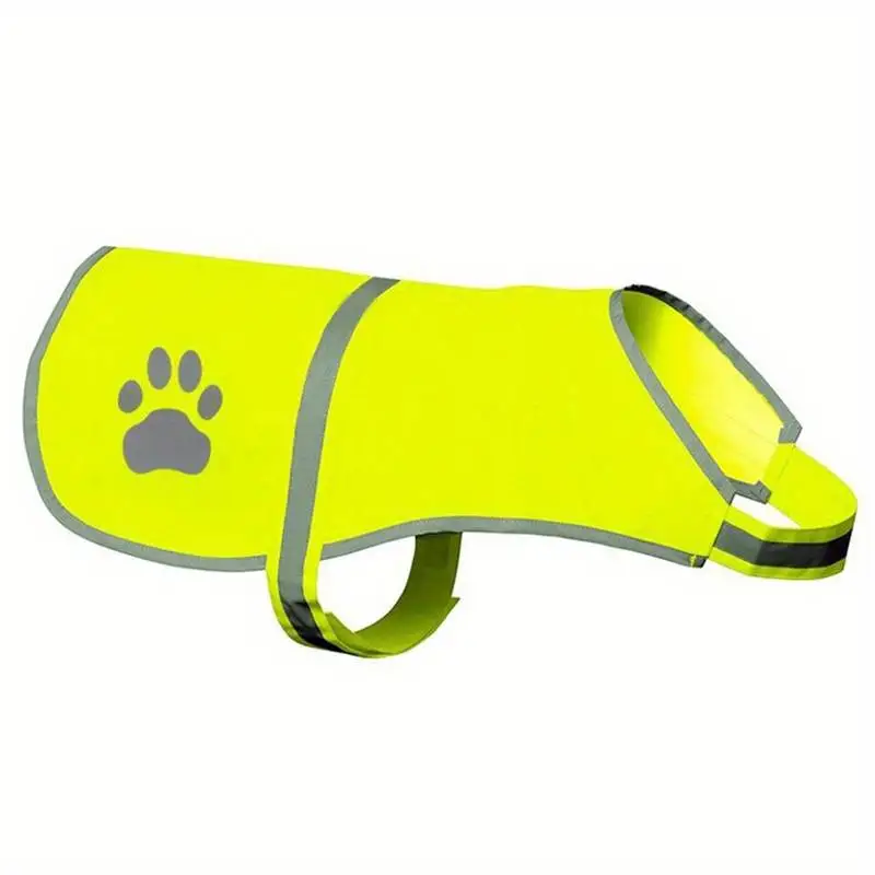 Breathable high visibility dog reflective safety vest for walking running to keep dogs visible safe from cars and motorcycle reflective safety vest