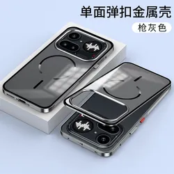 Alloy Metal Lens Protection Shockproof Acrylic Case with Wireless Charging Capability - Nothing Phone 4A Pro (GRAY)