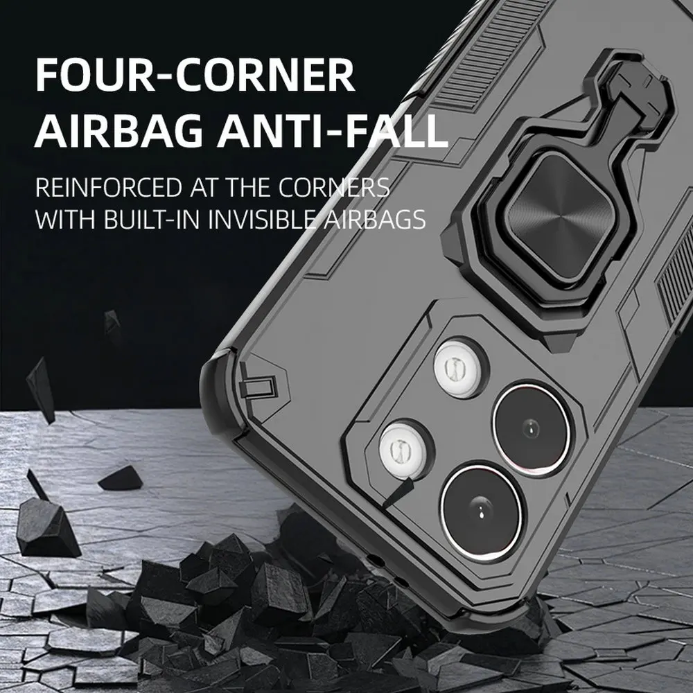 Shockproof Armor Camera Protector with Ring Back Cover