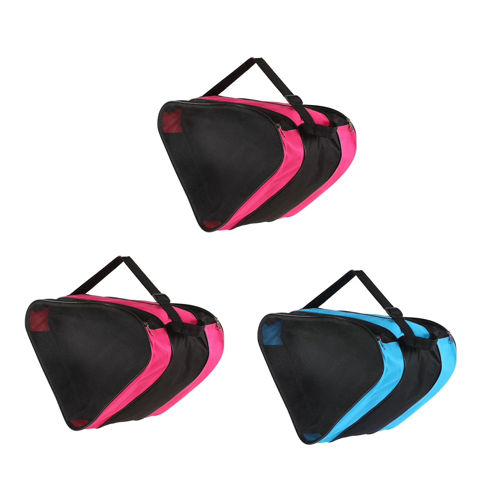 Skates Bag Hockey Skates Bag Triangle Waterproof Mesh Pockets Large Capacity 3 Layers Thickened for Outdoors