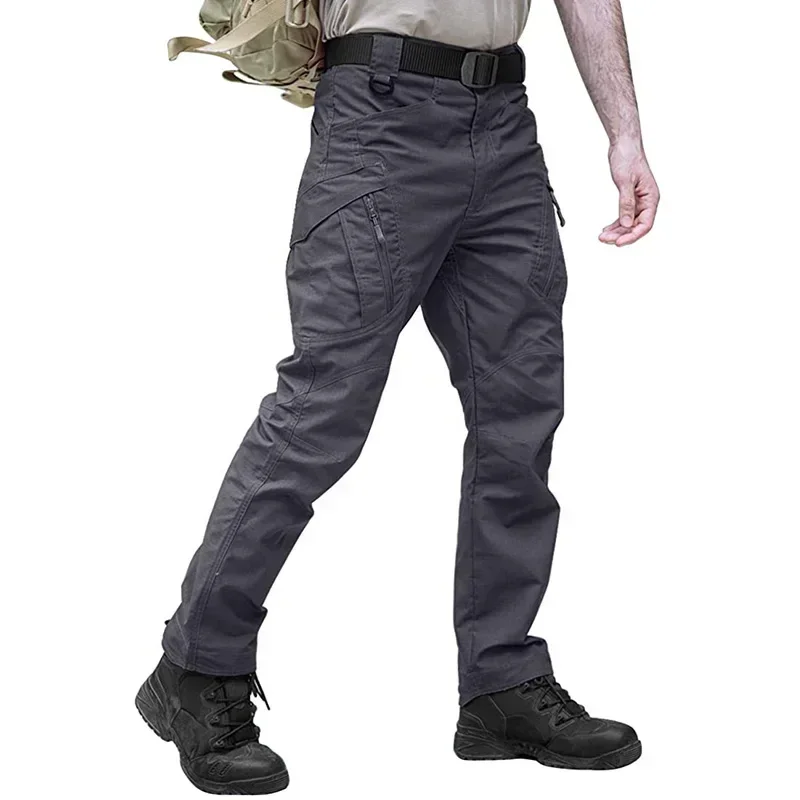 IX9 Hiking Pants Men Combat Tactical Trousers Outdoor Climbing Camping Fishing Multi Pockets Cargo Pants Dorpshipping