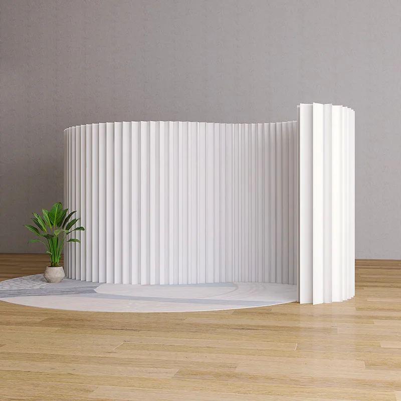 Description Picture 6 of item2M 3M Customizable Home Decor White Folding Organ Paper Wall Removable Screens & Room Dividers For Office Porch Partition