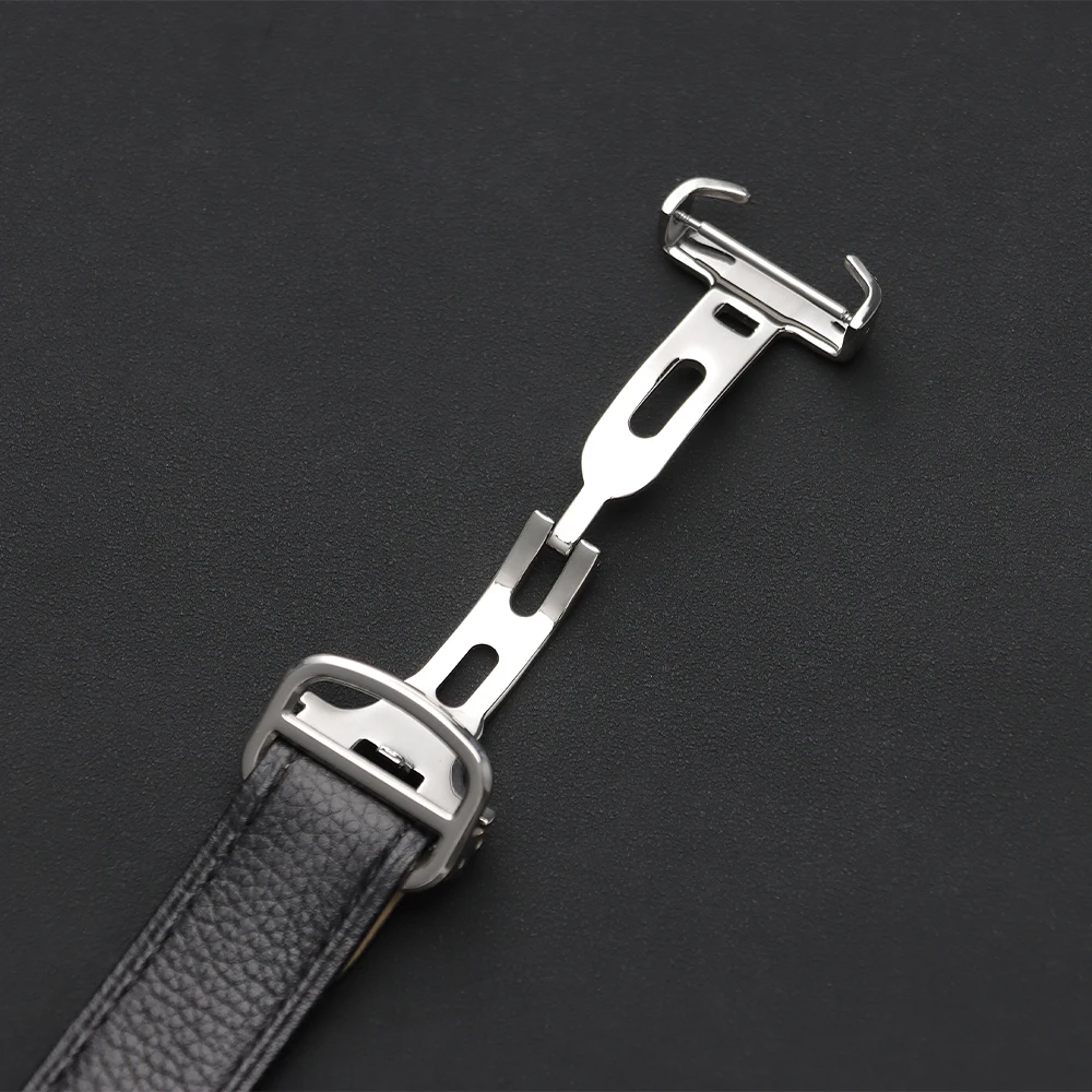 Genuine Leather Lychee Textured Watch Strap