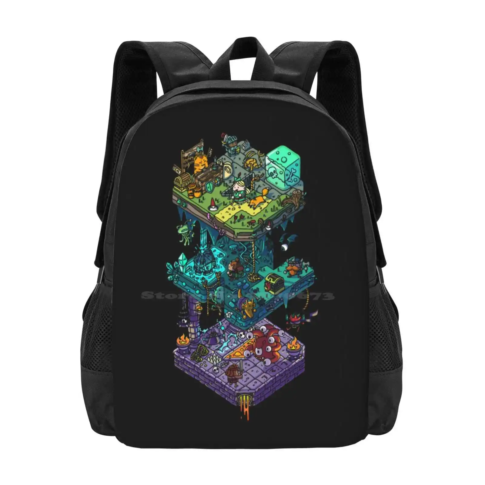 

And Isometric Dragons Pattern Design Laptop Travel School Bags And Isometric Dragons And Dragons