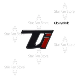 Premium Metal VELOCE TI 3D Car Emblem Decal Sticker (TI Glossy Black)