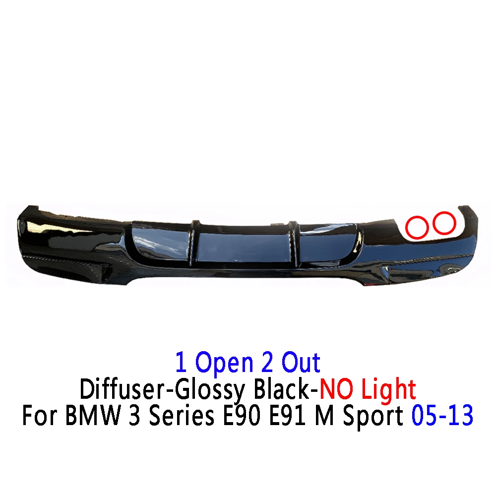 Gloss Black Rear Valance Diffuser For BMW 3 Series E90 E91 M Sport (2005-2012) - UK Made