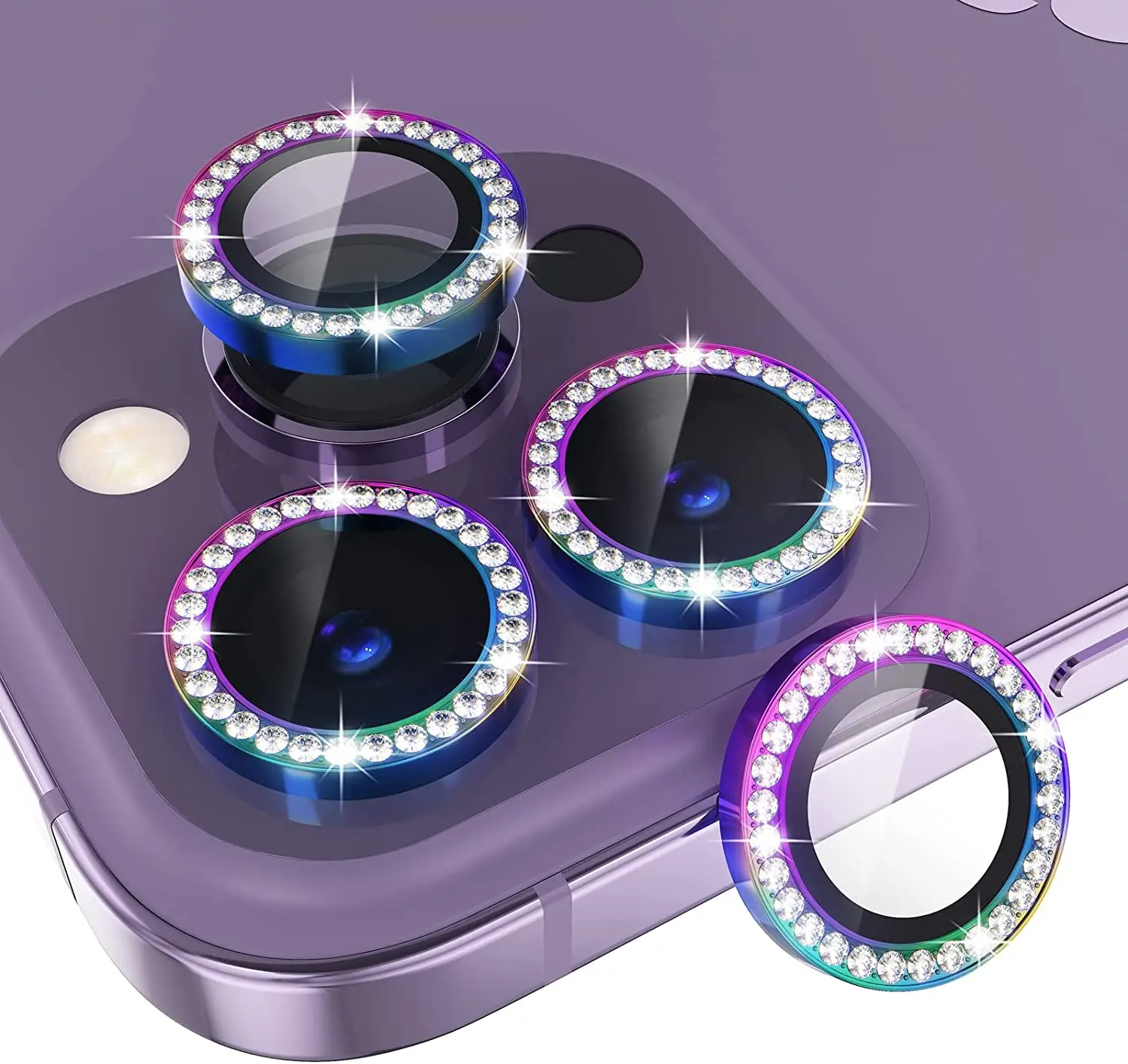 thumbnail image 1 of Protector de lente de cámara de diamante brillante para iPhone 15 14 Pro Max Plus 13 12 Mini 11 iPhone 15 14Pro 13Pro 14Plus 12Pro, accesorios, 1 of 5