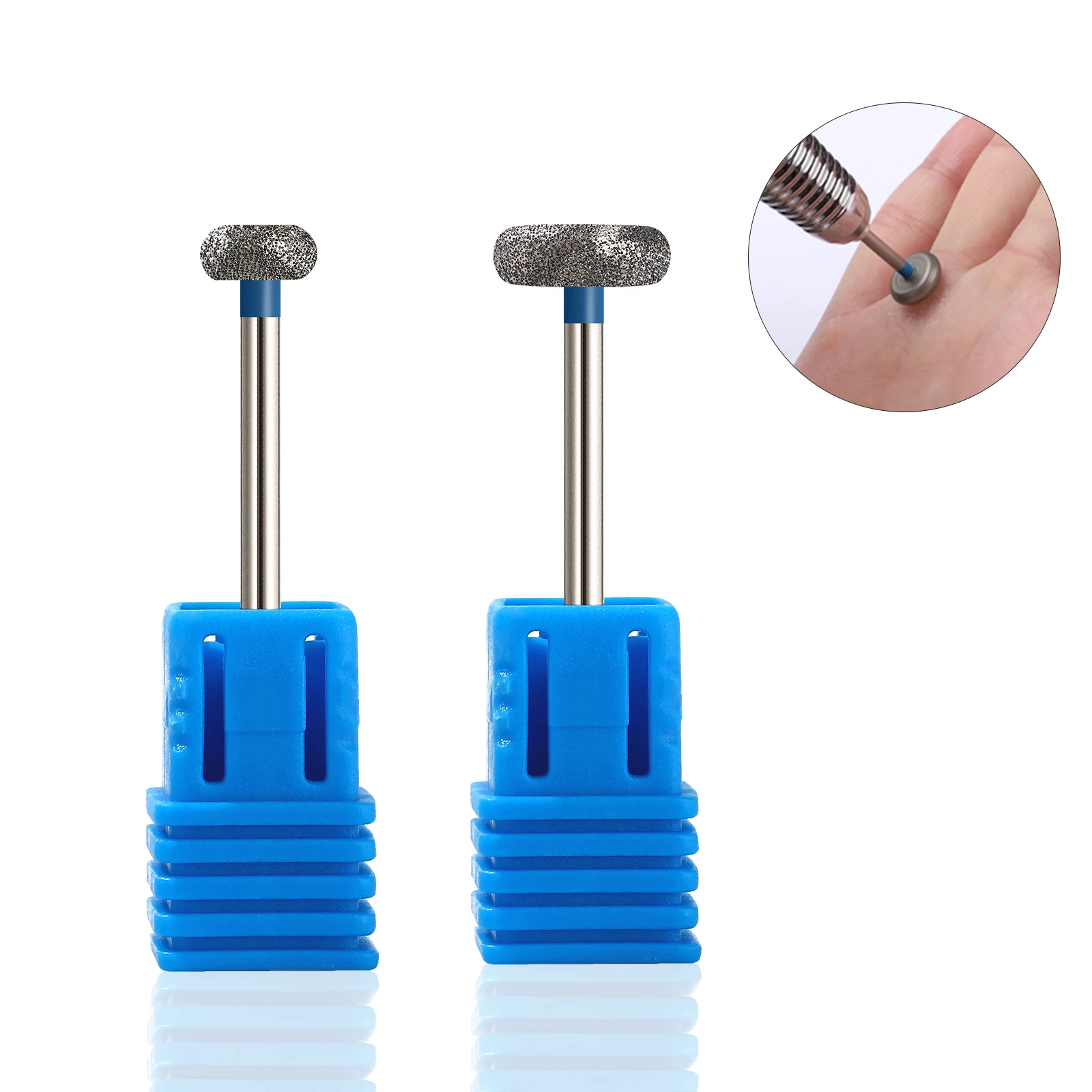 2pcs/lot Diamond Nail Drill Milling Cutter Rotary Burr Cuticle Clean Bits Apparatus for Manicure Nail Files Art Tools 1