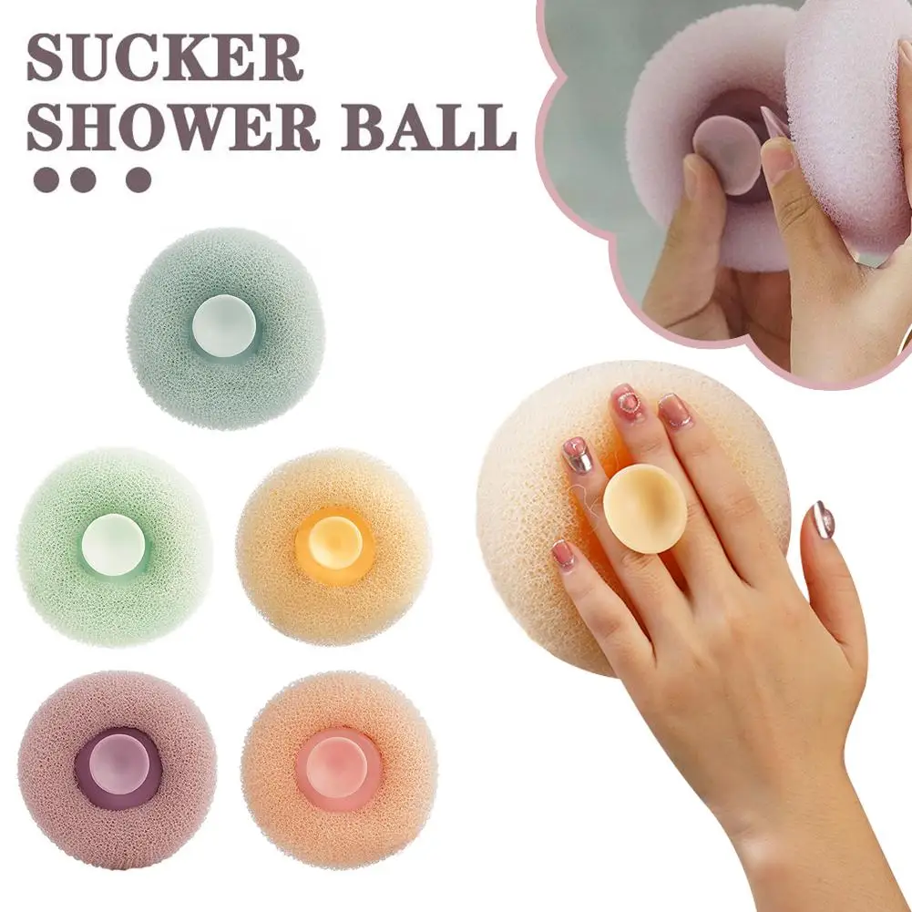 Bath Towel Scrub Bath Massage Shower Ball With Sucker Scrub Bath Exfoliator Mud Wipe Brush Rub Back Sponge H7M9 4