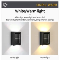 1-6 pièces solaire haut et bas spots extérieur rue applique murale lampe solaire alimenté lumière du soleil étanche lampe solaire décor de jardin 5