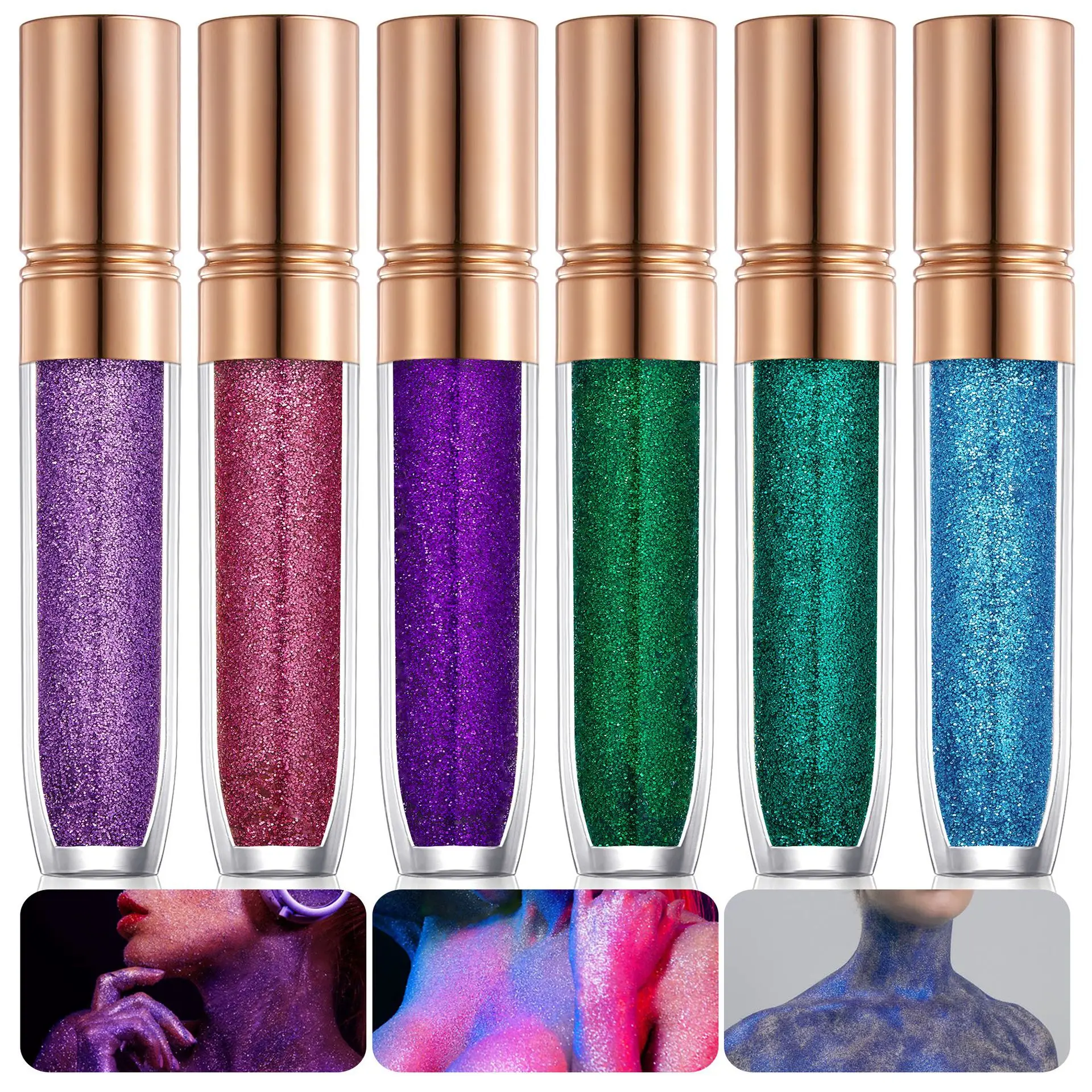 High Quality Super Bright Solvent Resistance Cosmetic Grade Crafts Nail Body Multicolor Holographic Fine Bulk Chunky Glitter Gel 3