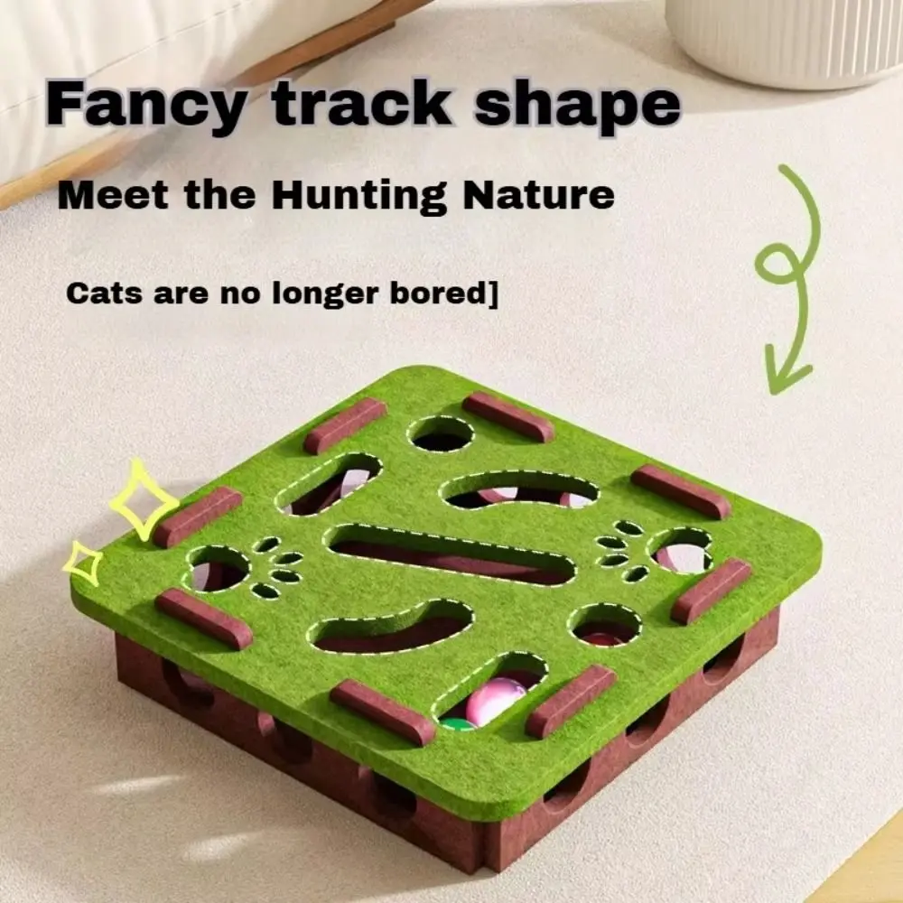 New with Ball Cat Scratching Posts Felt Compact Size Cat Exercise Toy DIY Cat Puzzle Box Indoor