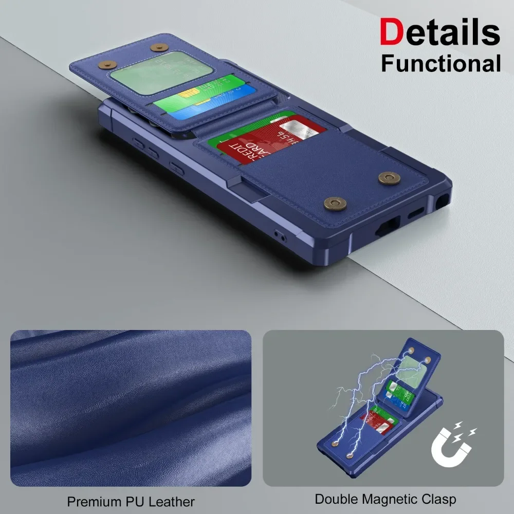 Handyhülle für Samsung Galaxy S23 S21 S24 FE S25 S22 Plus S26 Ultra A57 A37 A55 A35 A15 A54 A16 A26 A36 A56 mit Kartenhalter – Detail 31