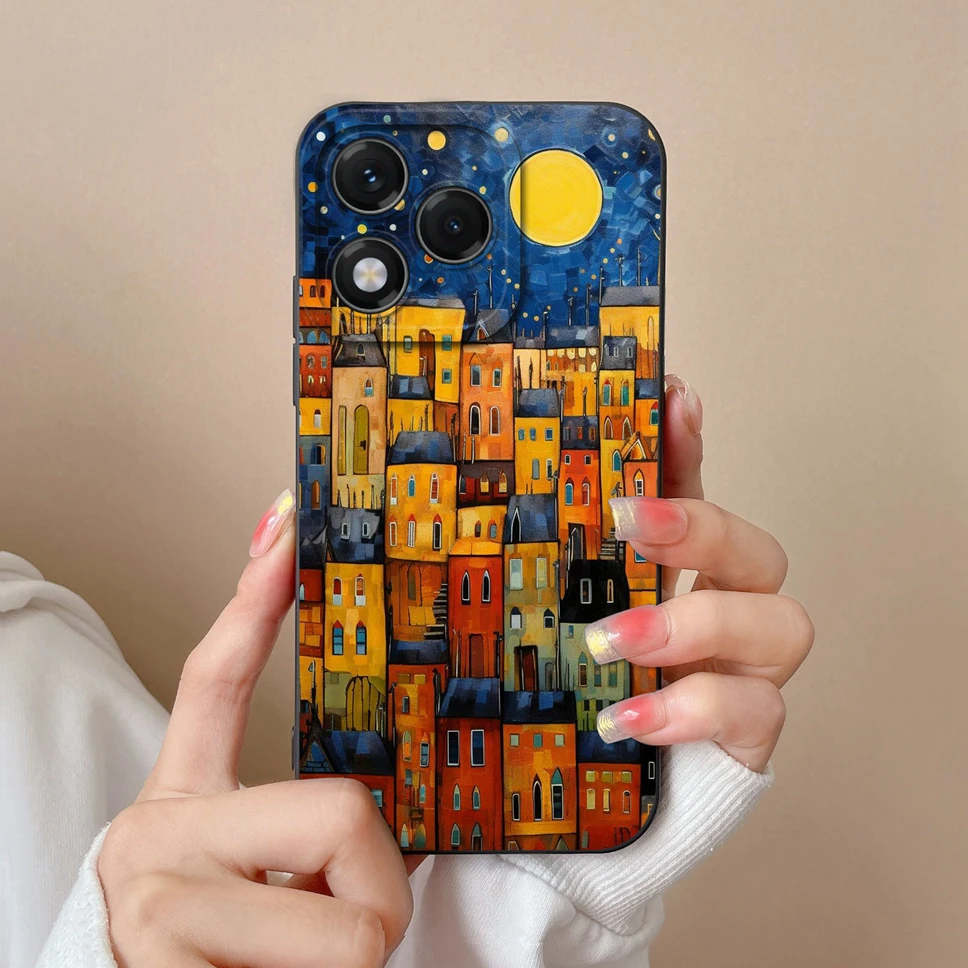 Lovely Flower Star Pattern Liquid Silicone Soft Case - High Quality Back Cover