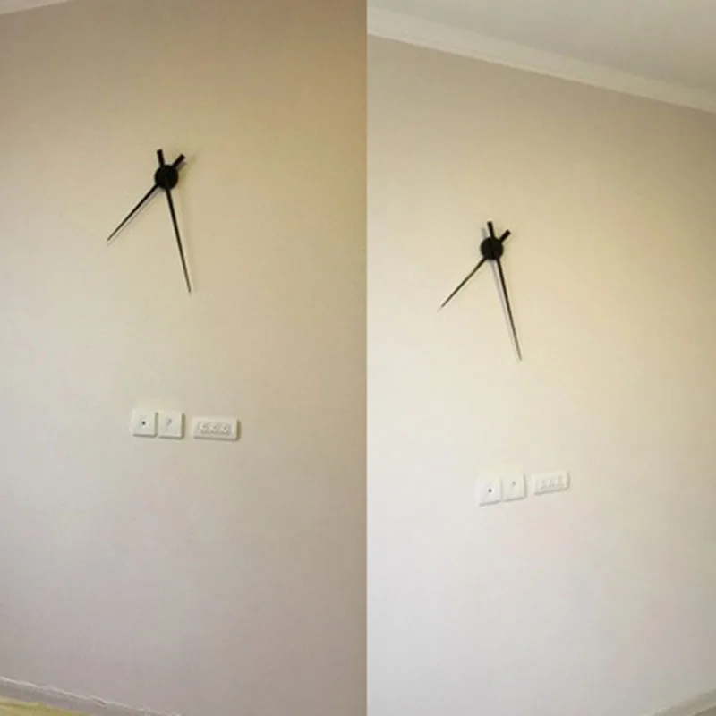 Red/Silver/Black Simple Creative Wall Hands Clock Mechanism Clocks 3D Diy Quartz Large Needles Movement Metal Replacement