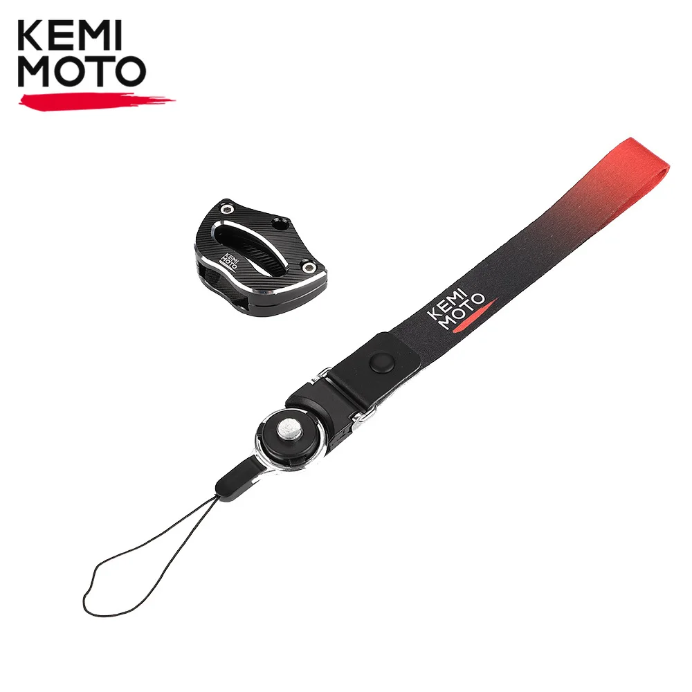 

KEMIMOTO On-road Key Holder w/ Lanyard for Can-Am Spyder RS RTS RT ST STS F3 2014-2023 2022 2021 2020 2019 CNC Aluminum Black