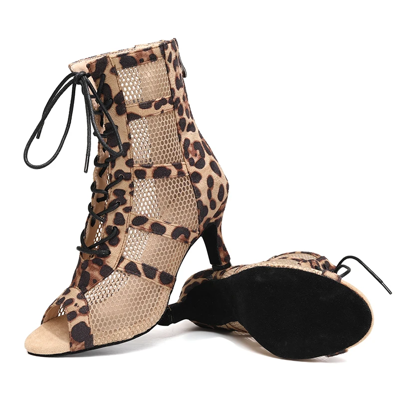Dance Shoes Latin Dance Shoes Women Girls Pole Ladies Dancing Shoes High Heels bd Competition White Latina Boots Party Adjustable Instep