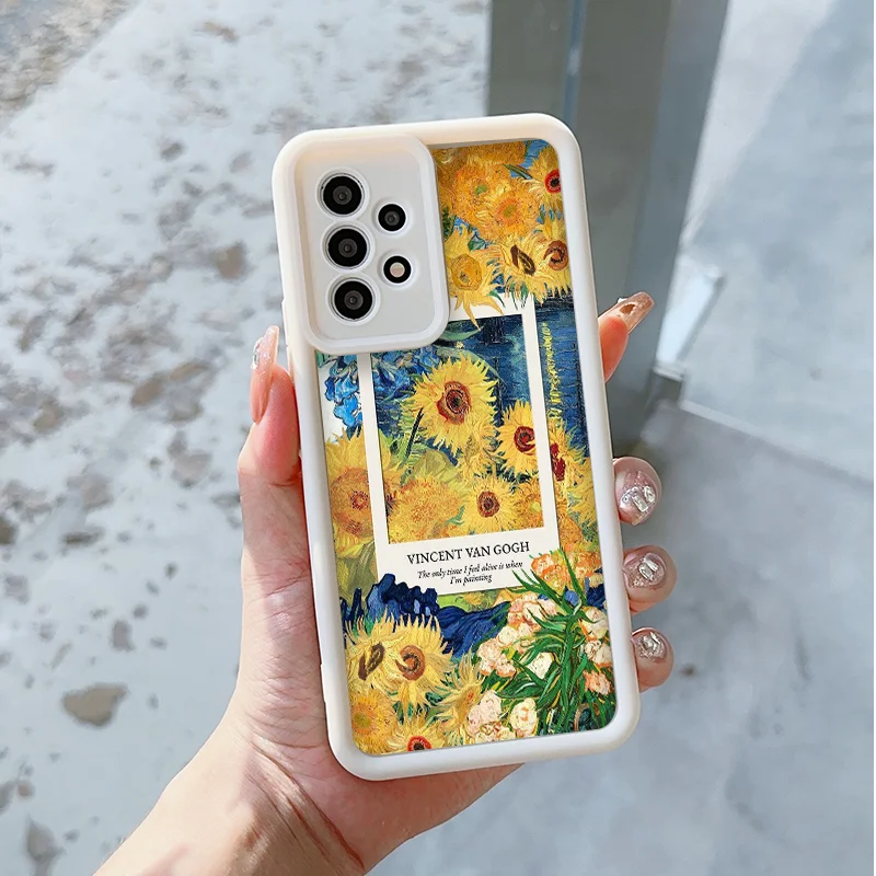 Van Gogh The Starry Night Sunflowers Art Print Phone Case Cover