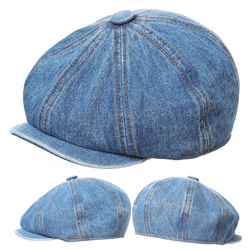 

2024 Classic Kids Denim Hat for Boys Girls Adjustable Vintage Cowboy Cap Children Beret Hats Korean Baby Accessories 2-12 Years