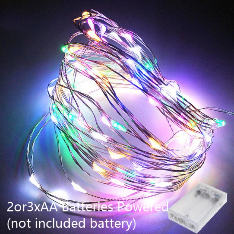 

Fairy Copper Wire 1-5M LED String Lights Christmas Party Decorations for Home Holiday Lighting Outdoor Garden Garland Decor Lamp