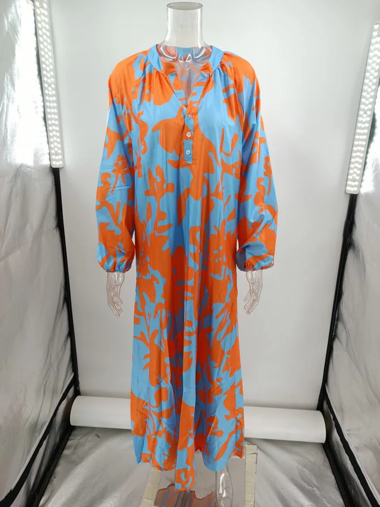 Vintage Deep V-neck Kaftan