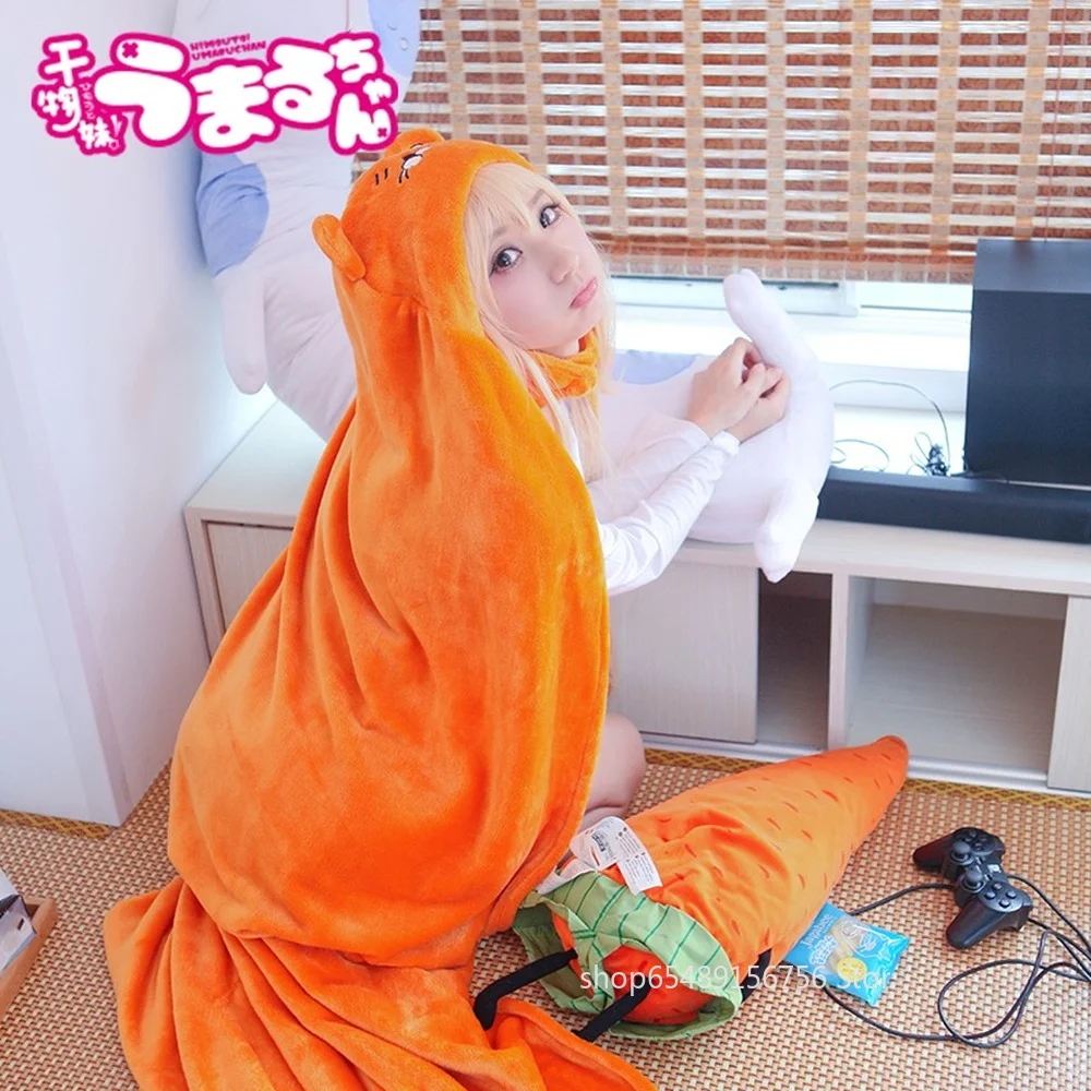 

Anime Doma Umaru Cosplay Costumes Himouto! Umaru-chan Cloak Flannels Blanket Soft Cap Hoodie Halloween Party Dress Up Gifts