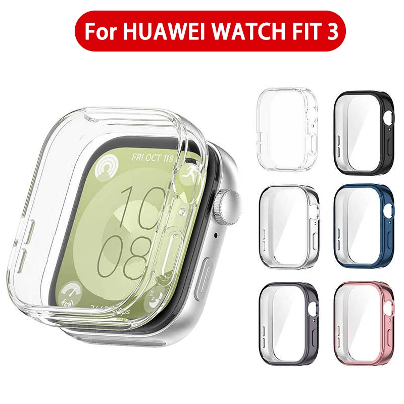 Full Cover Huawei Watch Fit 3 TPU Screen Protector Case Protective Frame Bumper Shell Fit3 Accessories