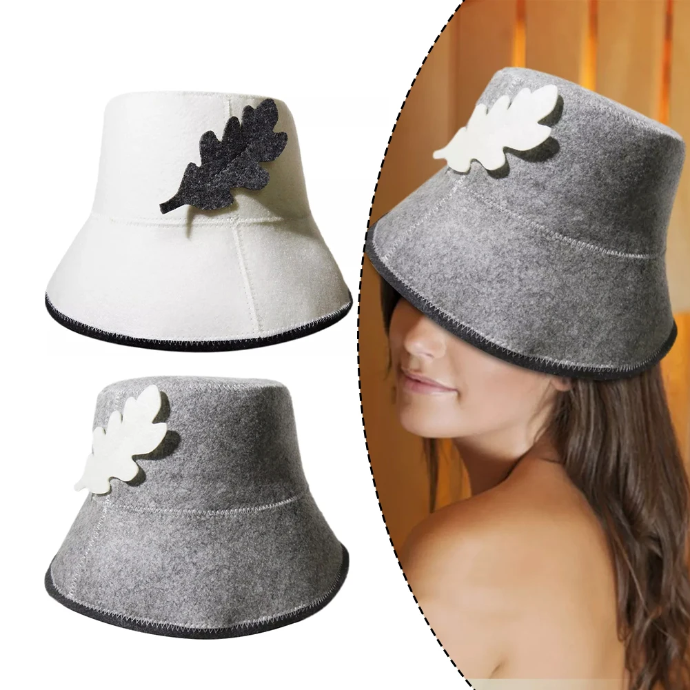 Sauna Hats Bath House Hat Felt Sauna Hat Adjustable Strap Authentic Sauna Experience Excellent Insulation