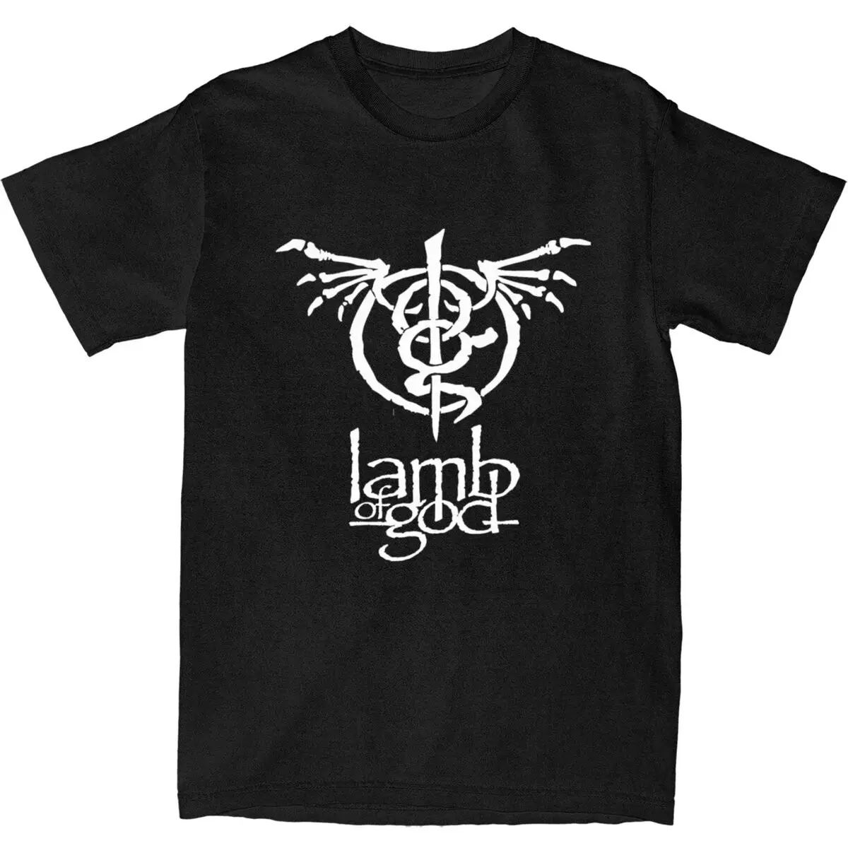 

Lamb Of God T Shirt Men's Heavy Mental Band Classic 100 Cotton T-Shirts Summer O Neck Harajuku Tee Shirt Custom Big Size Tops