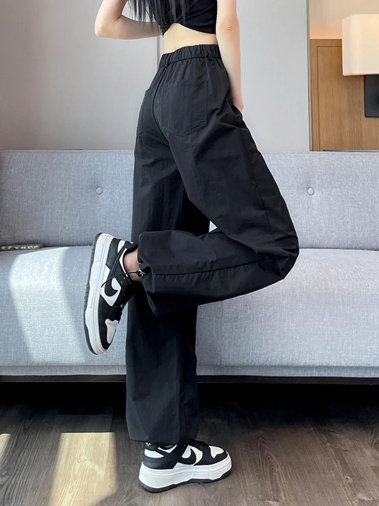 Pure Color High Waist Slim Chic Two Ways To Wear Sweatpants Women Summer New Simple Casual Fashion Loose XS-2XL Female Y2K Pants