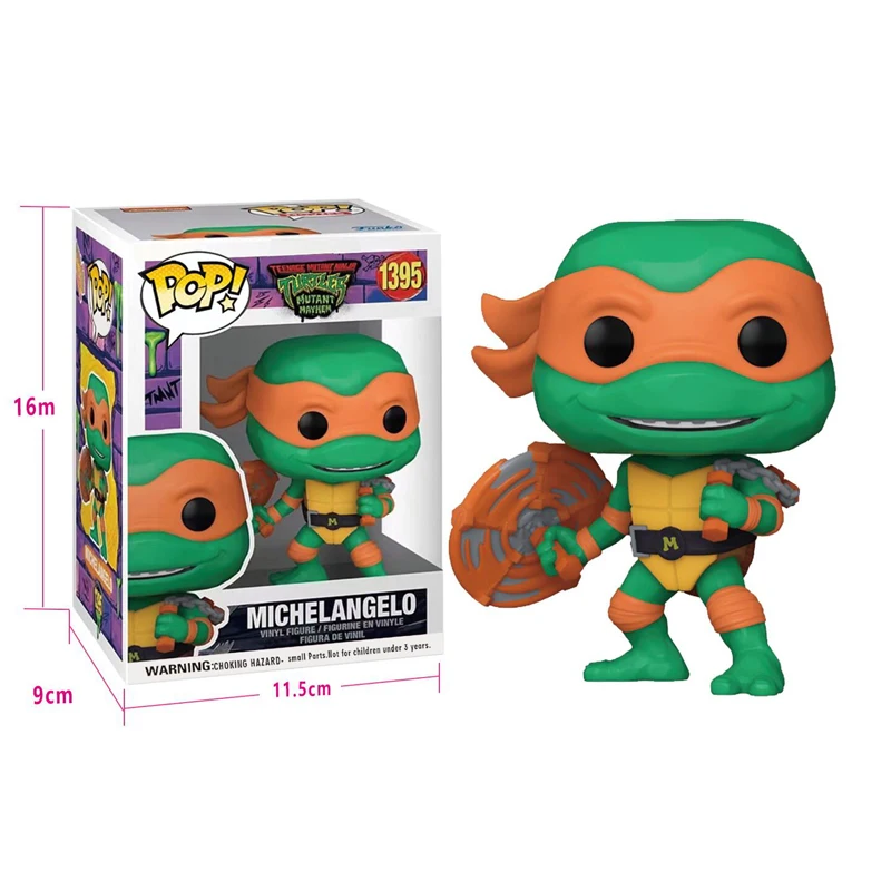thumbnail image 1 of FUNKO POP Figura de Anime Tortuga Ninja Neca 1990 Versión de película Edición Figura de acción Modelo Estatua de Pvc Adorno de habitación Regalos de cumpleaños, 1 of 5