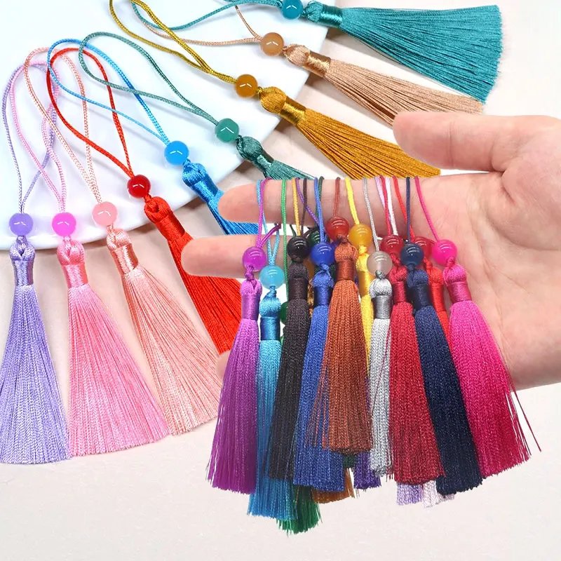 5-100 Uds. De borlas sedosas de 12cm, Mini borlas artesanales suaves