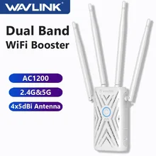 1200Mbps WiFi Repater Extender Dual Band WiFi Signal Booster 2.4G&5G Long Range Signal Repeater 4×5 Dbi Antennas Access Point