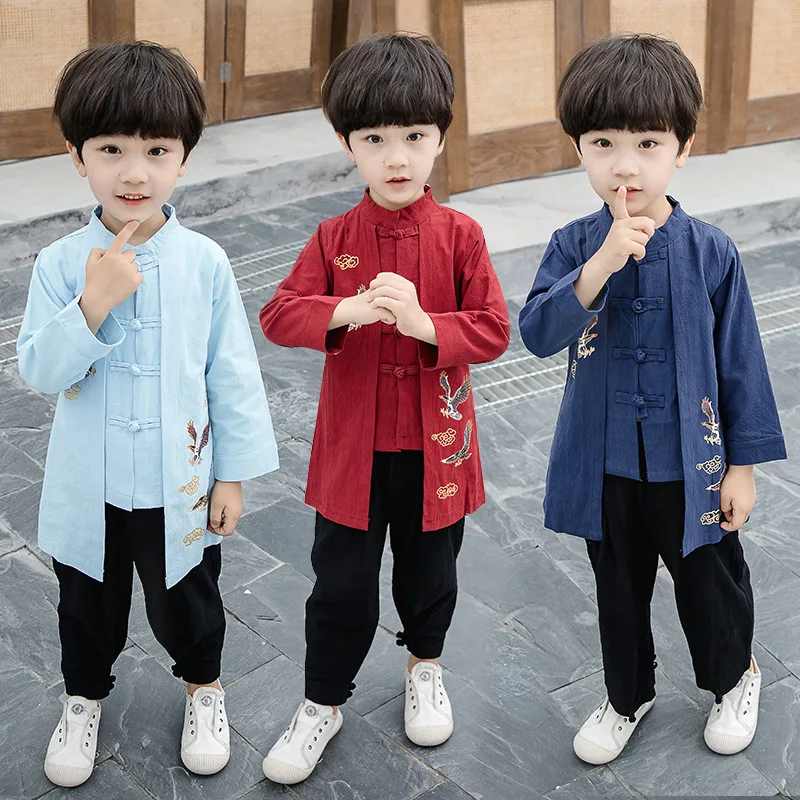 Chinese traditional costume Kids Hanfu Traditional Chinese Costumes oriental kids Tang Suit Hanfu Nation vintage folk dance children New Year costumes