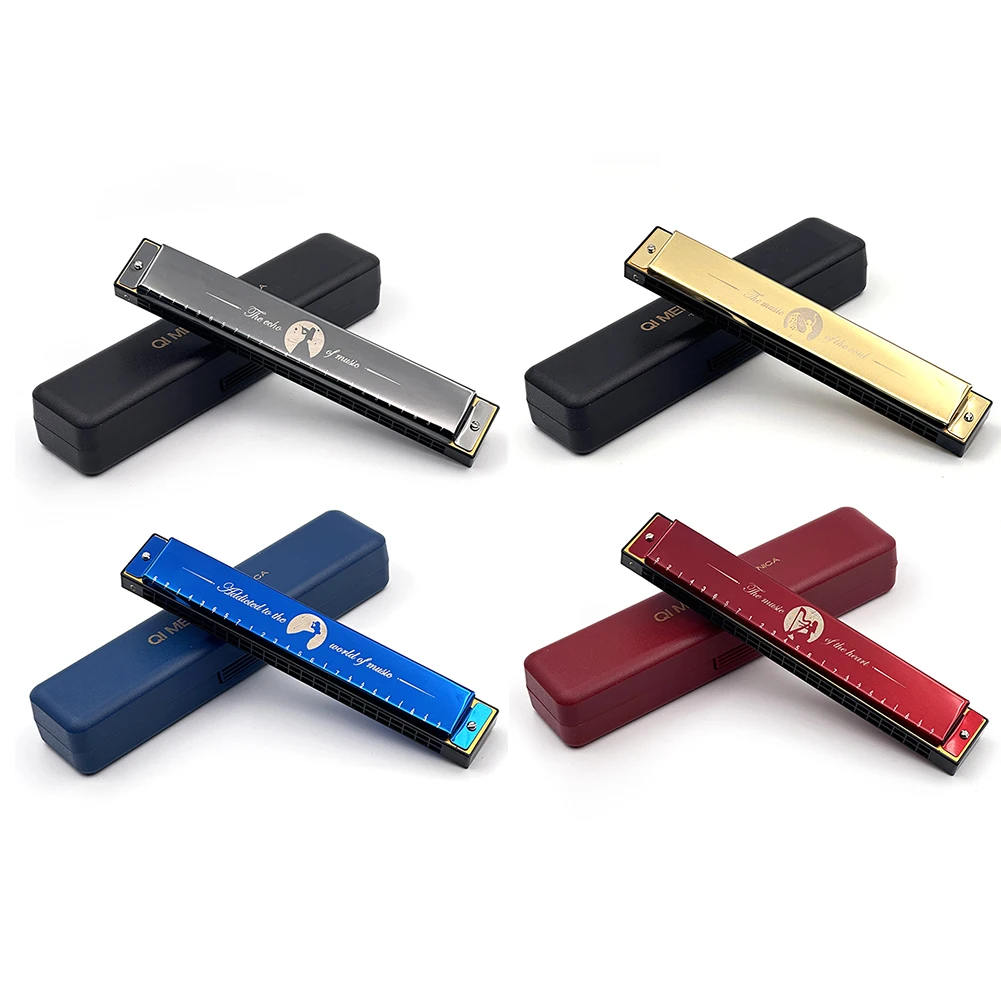 24 Holes Portable Harmonica C Key Standard Harmonica Professional Lightweight Musical Instrument Toy Party Favors