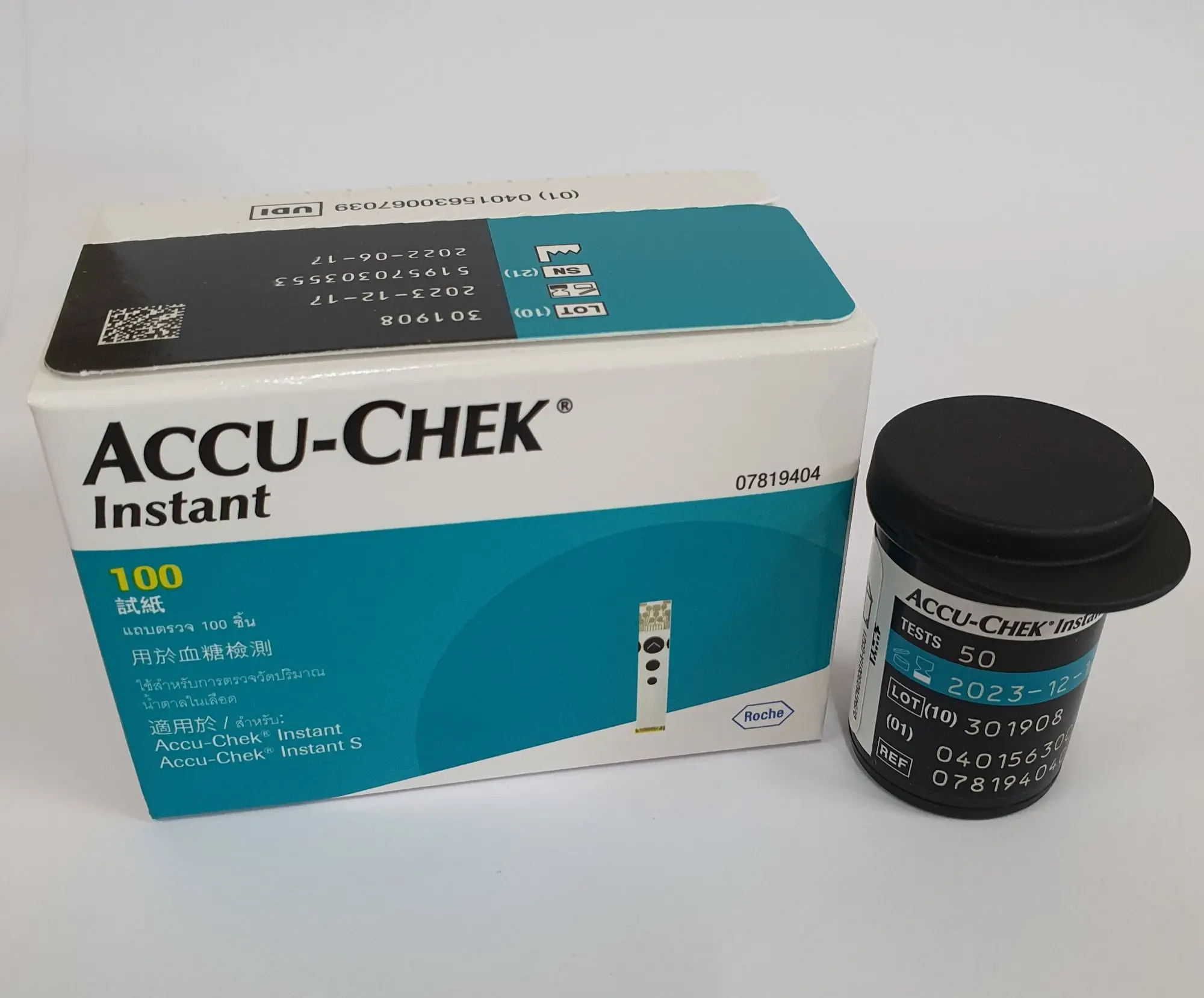 Blood glucose strips 50/100's for AccuChek Instant S Meter