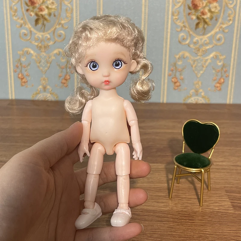 Cute Cartonon 17cm Simulation Doll Toy Mini Princess Doll 1/8 BJD Doll Kids Girls Toy Gift 4