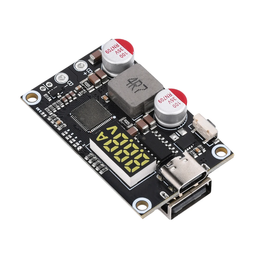 2-6S 45W Fast Charging Module Power Bank Diy Motherboard Voltage Current Digital Display Support PD/QC/FCP/SCP Buck/Boost Charge