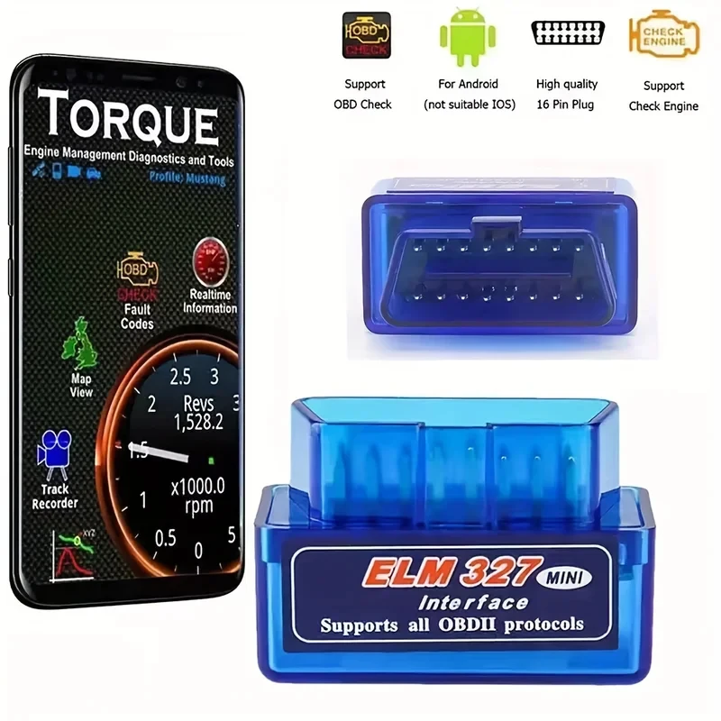 1/2/3/4/5Pcs Elm327 Bluetooth Obd Scanner - Universal Car Code Reader For All Obdll Protocol Vehicles Since 1996