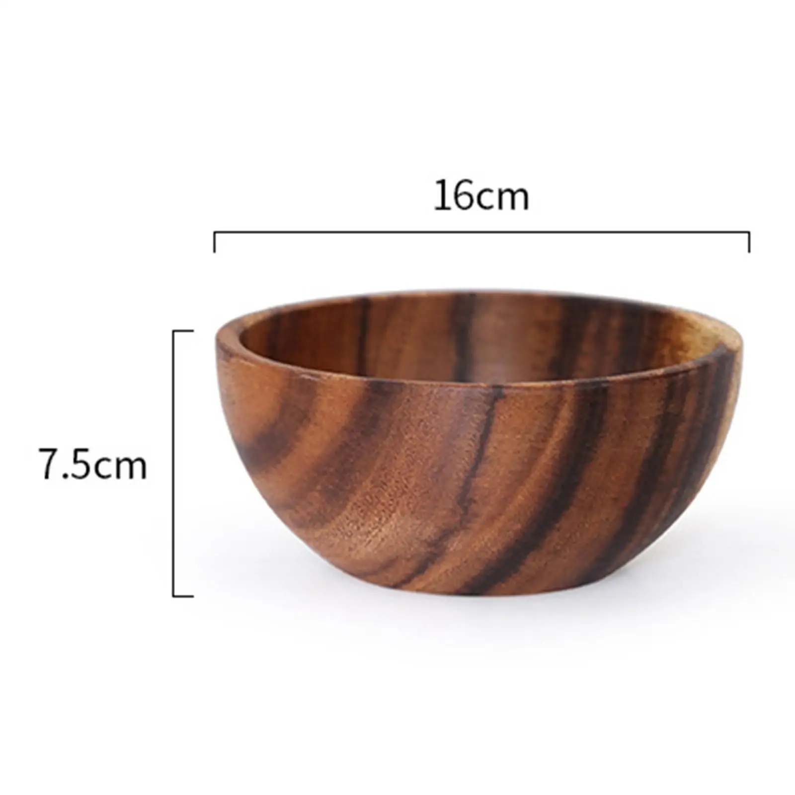 Wooden Salad Bowl Household Kitchen Utensils Fruit Rice Soup Serving Bowls