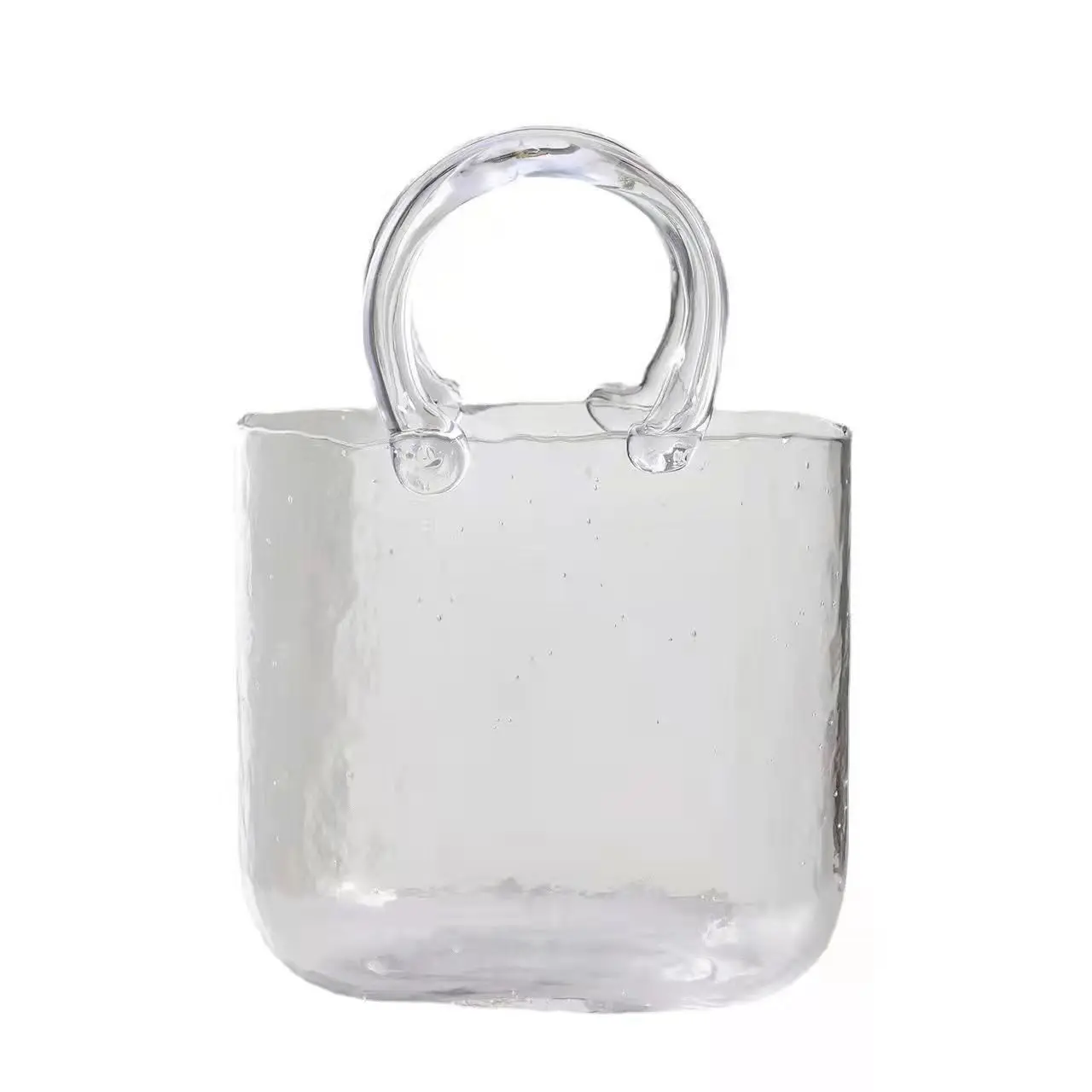 Creative Transparent Glass Handbag Fish Tank Vase Living Room Flower Arrangement Hydroponic Decoration Fish Tank Decoration Gift 4