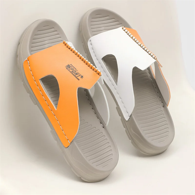 

Сандалии мужские Нескользящие, уличные модные тапочки, повседневные Нескользящие, для пляжа и спорта, летние