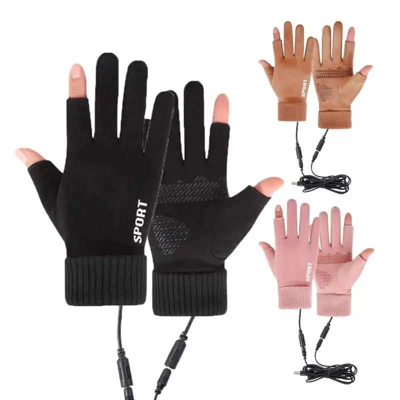 

Перчатки с USB-подогревом, перезаряжаемые перчатки для горного велосипеда, портативные перчатки для катания на лыжах, пеших прогулок, Нескользящие мотоциклетные перчатки для езды на снегоходе